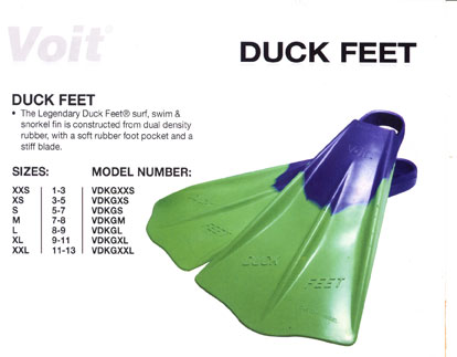 Voit Duck Feet Fins